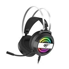 Headset Fone de Ouvido Gamer RGB Havit H2026D com Microfone, Falante 50mm, Plug 3, 5mm