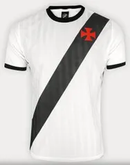 Camisa Retrô Vasco Edição Limitada Masculina - Branco e Preto