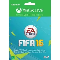 Xbox Live Gold 12 Meses FIFA 16 + 1 Mês de EA Access