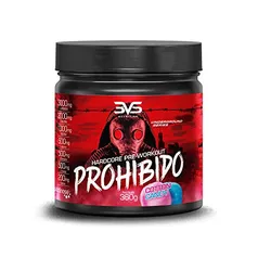 Pré-Treino Prohibido 3VS Nutrition - Energia e Disposição! Explosão de força em seus músculos. Vasodilatação. … (Algodão Doce, 360 g)