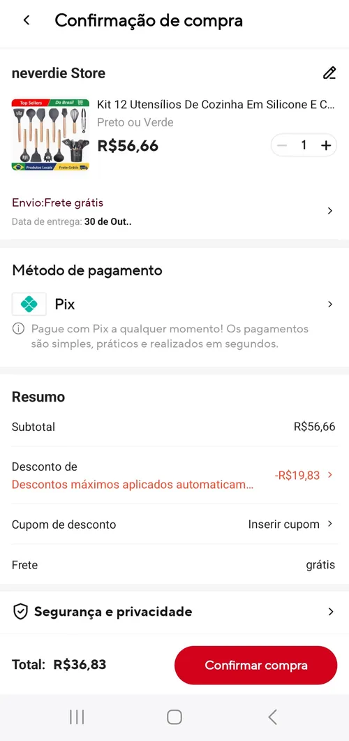 Imagem na descrição da promoção