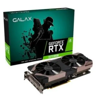 Placa de Vídeo Galax NVIDIA GeForce RTX 2070 Super 1-Click OC, 8GB | R$ 3.150