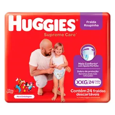 [AME R$221] Kit com 8 Fraldas desc. fantil Roupinha Huggies Supreme Care xxg c/ 24 Un. 