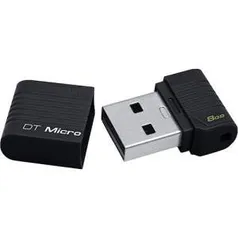 [Sou Barato] Pen Drive Kingston DTMicro 8GB Preto por R$ 10