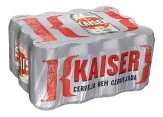 Pack Cerveja Kaiser Pilsen Latão 473ml Com 12 Unidades