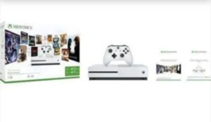 Console Microsoft Xbox One S 1TB 3 Meses De Live Gold + 3 Meses De Gamepass Branco R$ 929