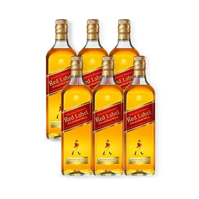 COMBO WHISKY JOHNNIE WALKER Red Label 750ml - 6 unidades