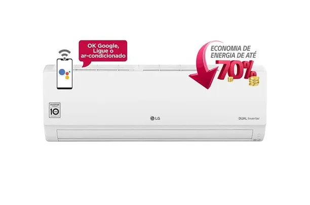 Ar-Condicionado LG Dual Inverter Voice + AI 9.000 BTU Frio 220V