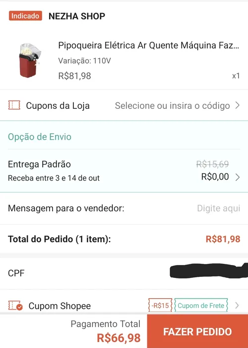 Imagem na descrição da promoção