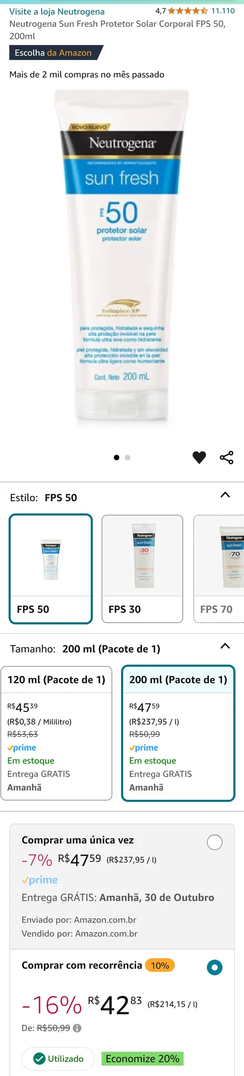 Imagem na descrição da promoção