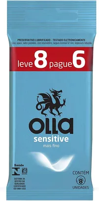 Preservativo Olla Sensitive Leve 8 Pague 6 R$2