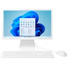 Computador All in One LG 22V30R, Intel Celeron N5100, 8GB, SSD 128GB, Tela 22 Full HD, Windows Home 11, Branco - 22V30R-L.BY31P2