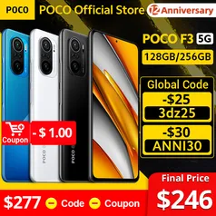 POCO F3 5G Snapdragon 870 Octa Core 256GB 8GB Ram