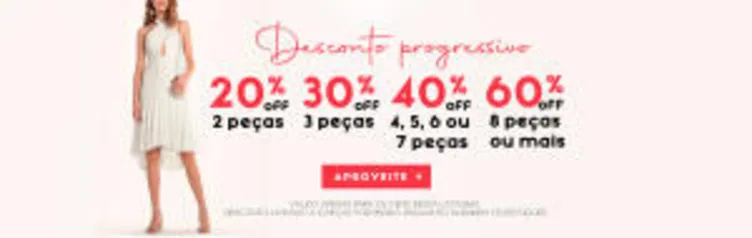 Desconto Progressivo 60% OFF em Lista Selecionada - Outlet Hering