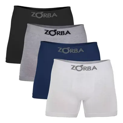 Zorba - Kit Com 4 Cuecas Boxer Sem Costura Algodão Confortável 