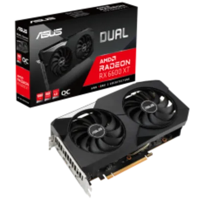 Placa de Vídeo ASUS DUAL Radeon RX 6600 XT, OC, 8GB, GDDR6, FSR, Ray Tracing, DUAL-RX6600XT-O8G