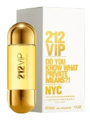 Perfume Carolina Herrera 212 Vip Feminino Edp 30ml + Amostra