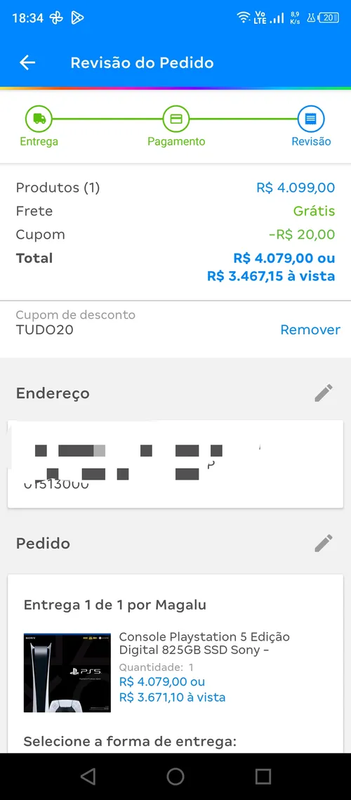 Imagem na descrição da promoção