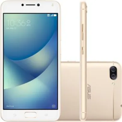 Smartphone Asus Zenfone 4 MAX ZC554KL Quad Core, Android 7, Tela 5,5´, 16GB, 13MP, 4G, Dual Chip - Dourado - R$999,90