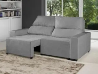 Sofá Retrátil Reclinável 3 Lugares Suede Elegance - American Comfort | R$722