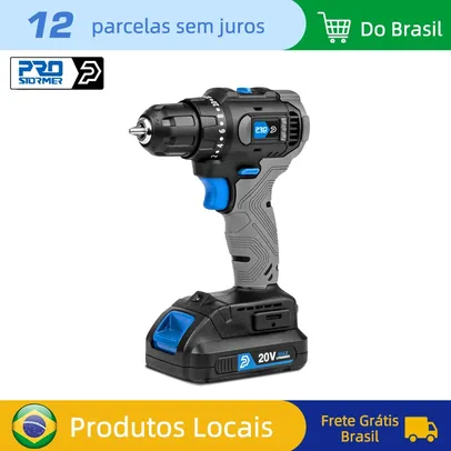 PROSTORMER Brushless Furadeira Elétrica Sem Fio, Mini Driver, Ferramentas Elétricas, Reparação Chave de Fenda, 20V, 45NM, 5Pcs Bit