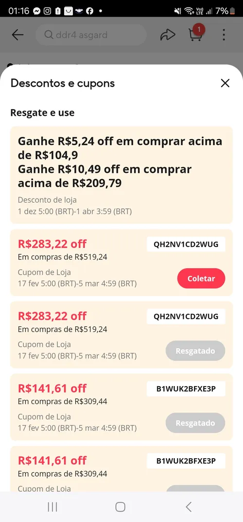 Imagem na descrição da promoção