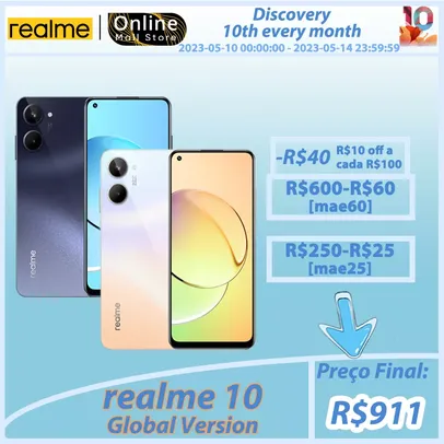 [APP] Smartphone Realme 10 5000mAh 33W 128GB / 4gb