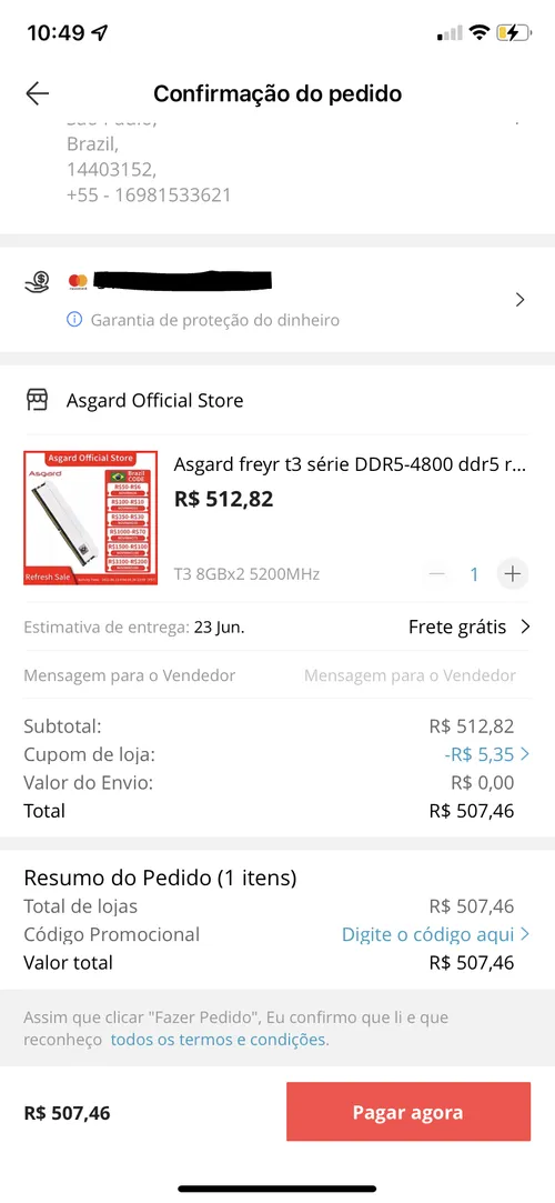 Imagem na descrição da promoção