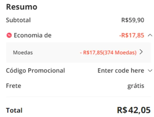 Imagem na descrição da promoção