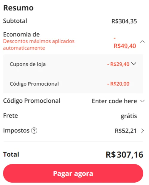 Imagem na descrição da promoção