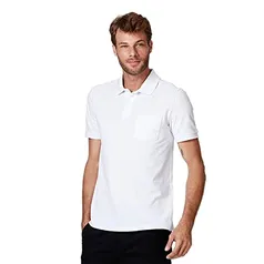 Camisa Polo Masculina Básica Regular Com Bolso Frontal xg