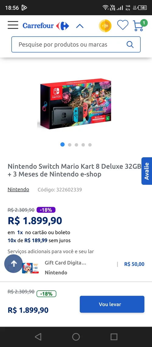 Imagem na descrição da promoção