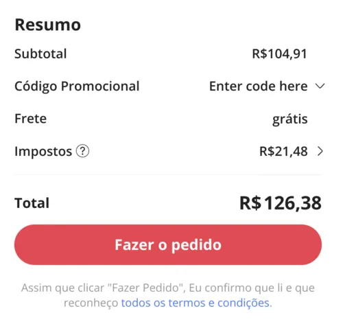 Imagem na descrição da promoção