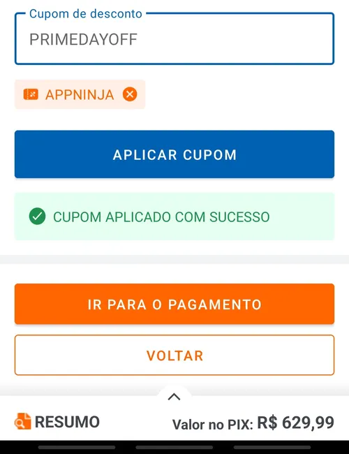 Imagem na descrição da promoção