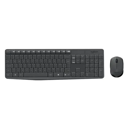 Teclado e Mouse sem fio Logitech MK235 com Conexão USB, Pilhas Inclusas e Layout ABNT2 - 920-