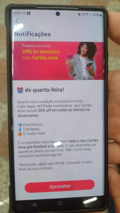 Imagem na descrição da promoção