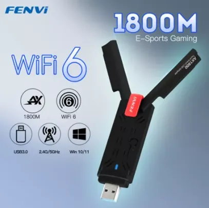 Adaptador Fenvi WiFi 6, AX1800