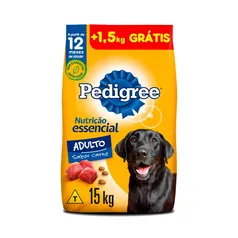 Ração Pedigree Nutrição Essencial Carne para Cães Adultos