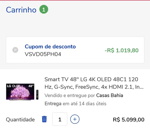 Imagem na descrição da promoção