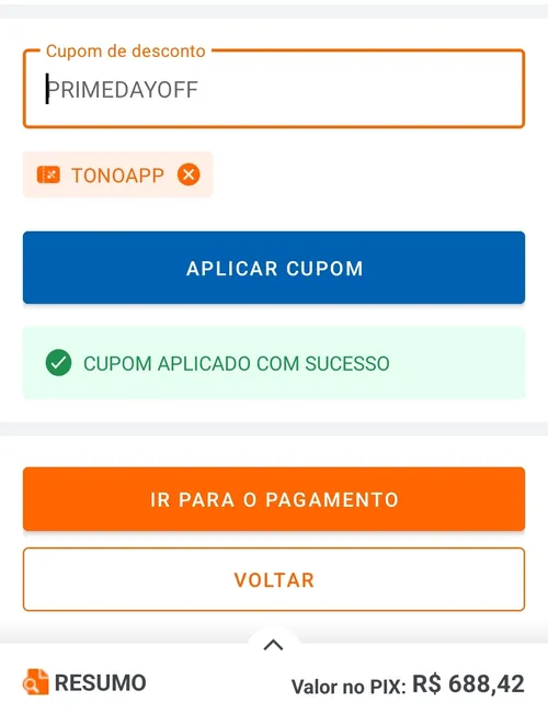 Imagem na descrição da promoção