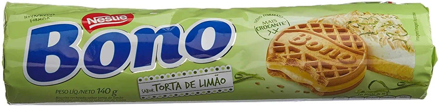 Biscoito/Bolacha, Torta de Limão, Bono, 140g R$1,37