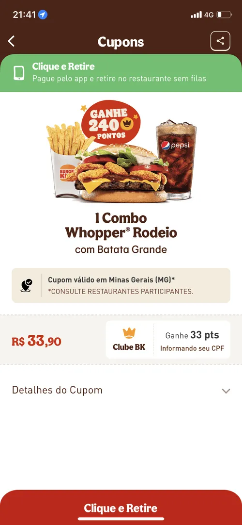 Imagem na descrição da promoção