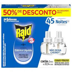 (REC/LEV4PAG3) Inseticida Elétrico Líquido Refil Regular 2 Unidades, 32.9 ml Cada