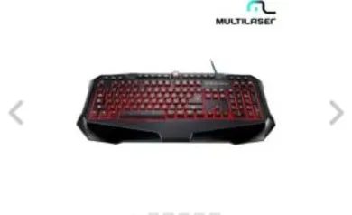 Teclado Profissional Warrior Gamer Multilaser TC167 com Teclas Slim, Função Macro, 13 Teclas Multimídia, USB, Tempo de Resposta Programável e Preto