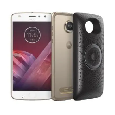 Smartphone Motorola Moto Z2 Play Stereo Speaker Edition Ouro 64GB, Tela de 5.5'', Dual Chip, Câmera 12MP, Android 7.1 e Processador Octa-Core