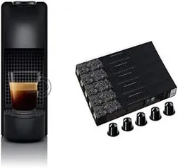 Cafeteira Nespresso Essenza Mini Preta 110V + 50 Cápsulas de Café Ispirazione Ristretto Italiano | R$ 375