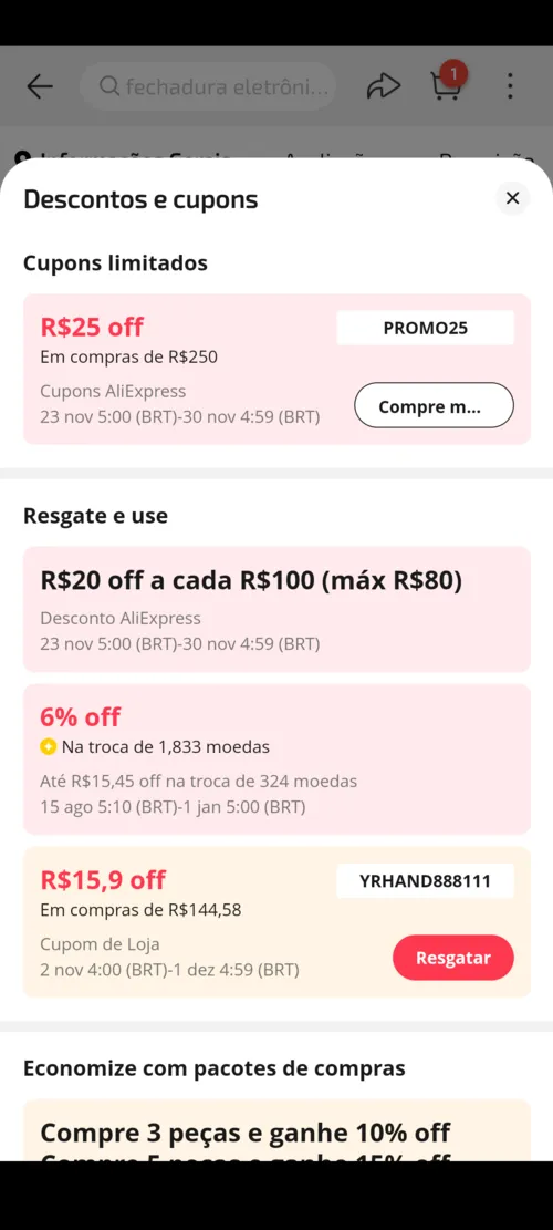 Imagem na descrição da promoção