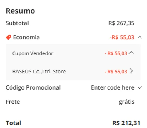 Imagem na descrição da promoção