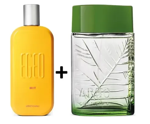 Arbo Puro Desodorante Colônia, 100ml + Egeo Hit Desodorante Colônia, 90ml 