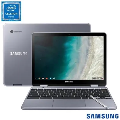 Chromebook Samsung, Intel Celeron 3965Y, 4GB, 32GB, 12,3", IntelGraphics615 Cinza - XE521QABAD1BR | R$ 2.384